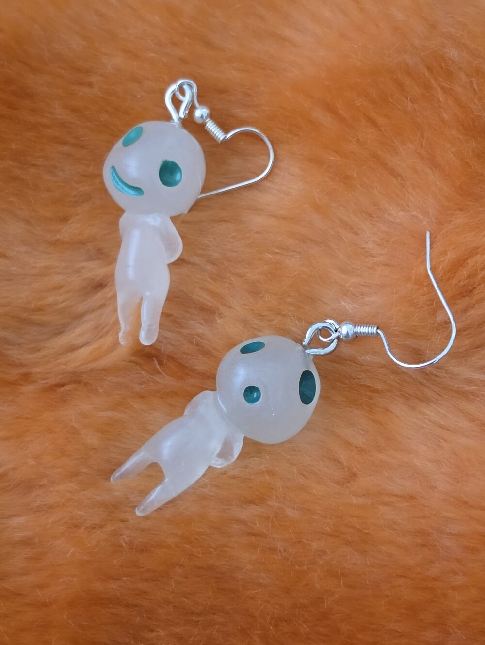 Handcrafted luminous Kodama tree spirit Earrings